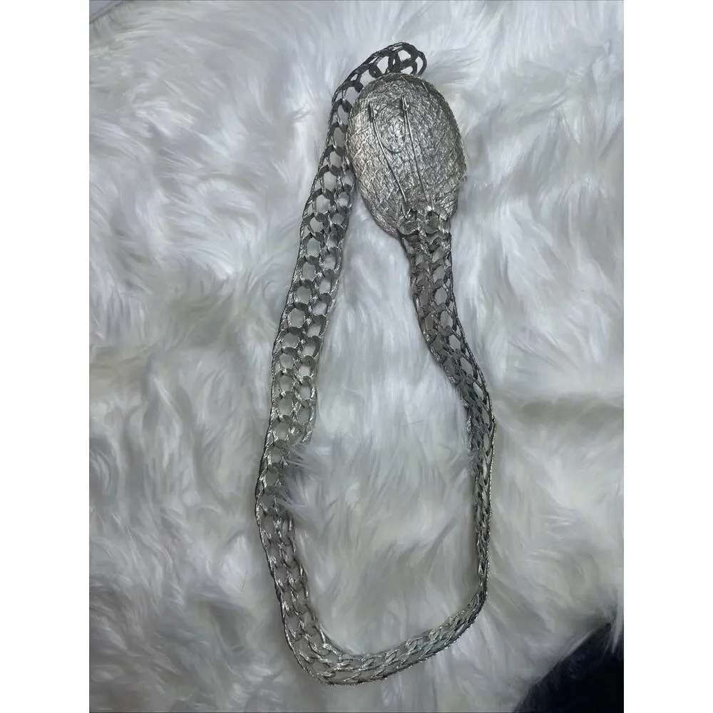 Vintage Metallic Woven Braided Belt  Iridescent Wash Adjustable Ombré Boho Retro